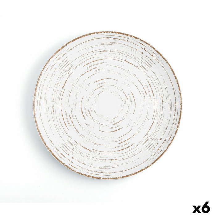 Ariane Plato Llano Porcelana Tornado White 31 cm (6 Unidades) inevitablemente white edition de 31 cm (6 unidades) de color blanco.