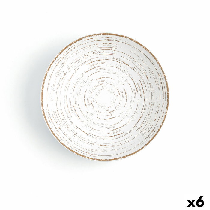 Ariane Plato Hondo Tornado White 21 cm (6 Unidades) Blanco