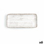 Ariane Fuente Rectangular Porcelana Tornado White 36x16,5 cm (6 Unidades)