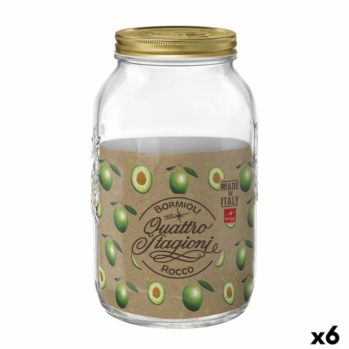 Bormioli Rocco Tarro de Conserva Vidrio Quattro Stagioni 3,8 L (6 Unidades)