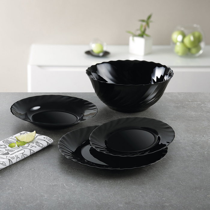 Plato Hondo Luminarc Trianon Negro Vidrio (ø 22,5 cm) (24 Unidades) Plato Hondo Luminarc Trianon Negro Vidrio (ø 22,5 cm) (24 Unidades)