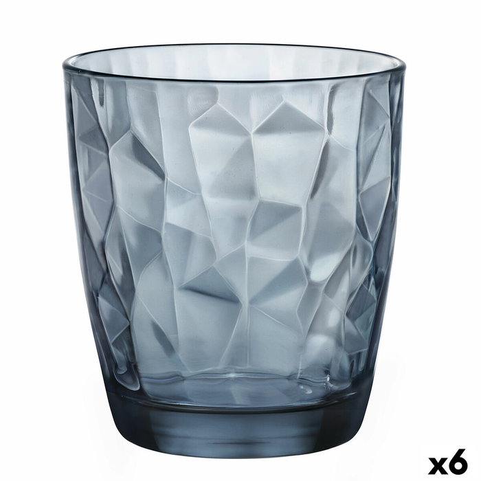 Bormioli Rocco Vaso Bajo Vidrio Diamond Azul 39 cL (6 Unidades) inevitable