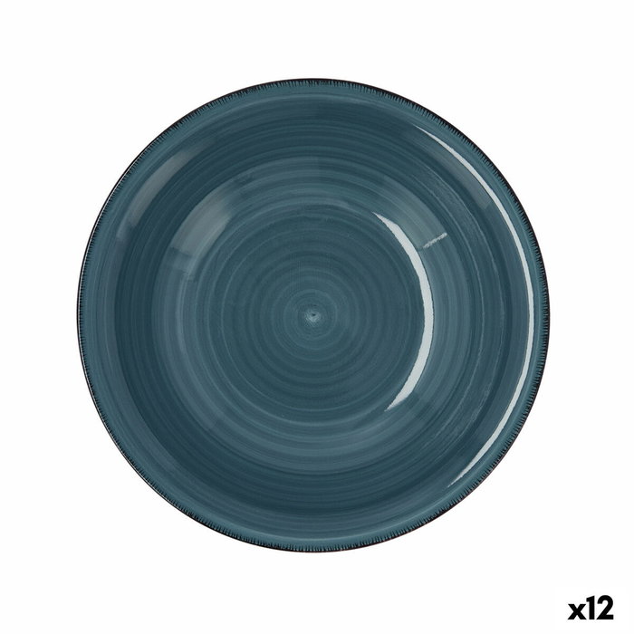 Quid Plato Hondo Cerámico Zafiro Vita Azul Marino 21,5 cm (12 Unidades) inevitable