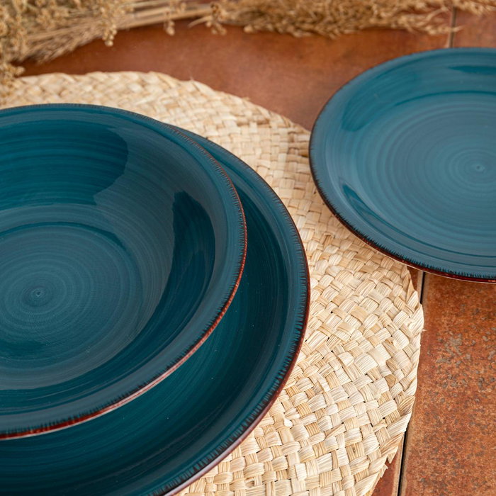 Quid Plato Hondo Cerámico Zafiro Vita Azul Marino 21,5 cm (12 Unidades) inevitable