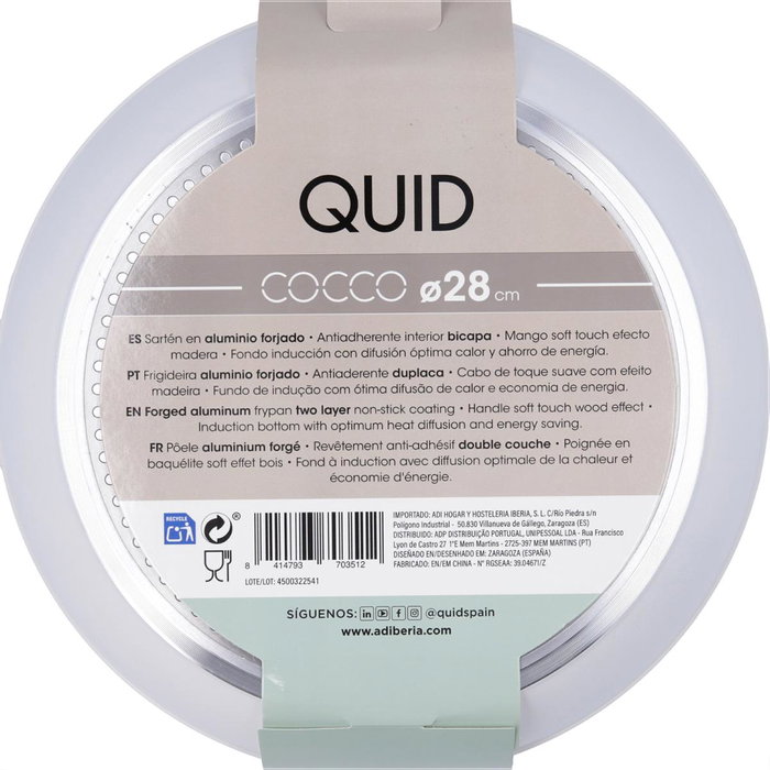 Sartén Aluminio Forjado Cocco Quid 28 cm