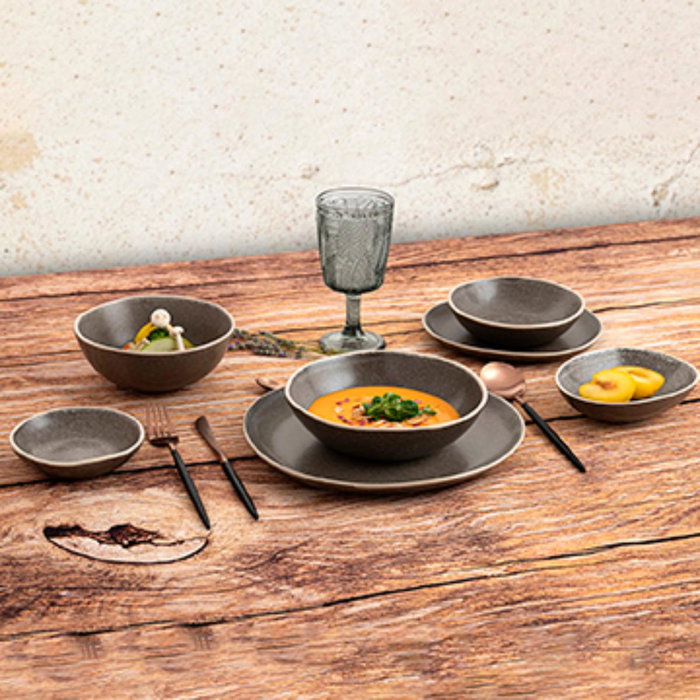 Bidasoa Caja 6 Copas Vidrio Gio 33 cL Gris