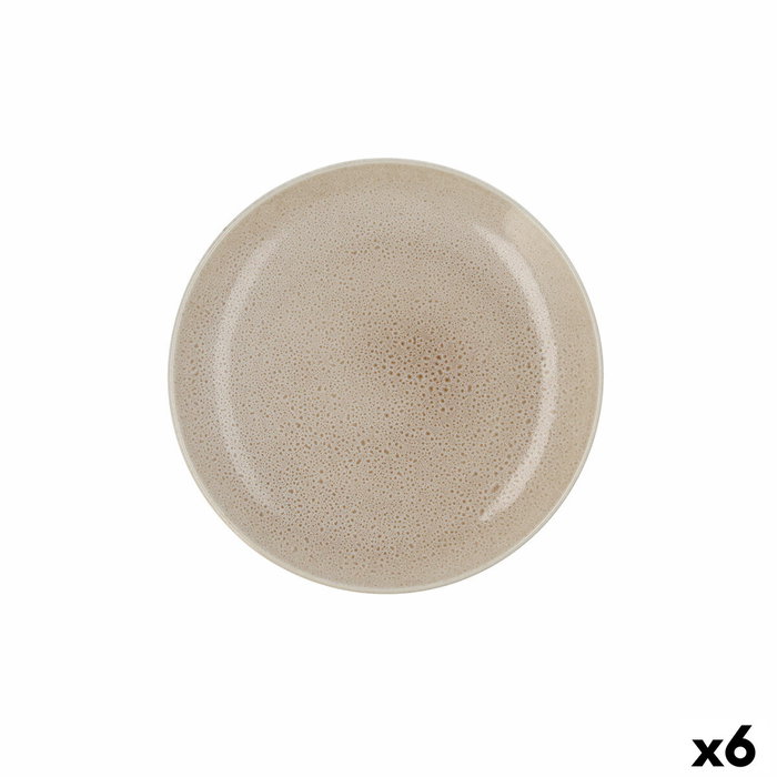 Ariane Juego de 6 Platos Porcelana Reforzada Porous 27 cm Beige