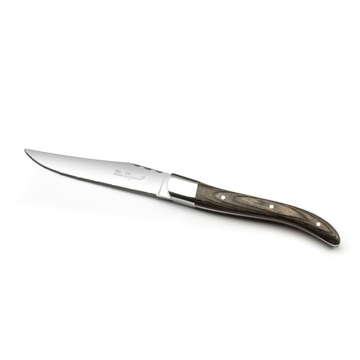Lou Laguiole Set 6 Cuchillos Steaks Louis Marrón 23x2x1 cm