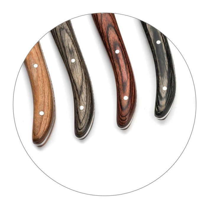 Lou Laguiole Set 6 Cuchillos Steaks Louis Marrón 23x2x1 cm