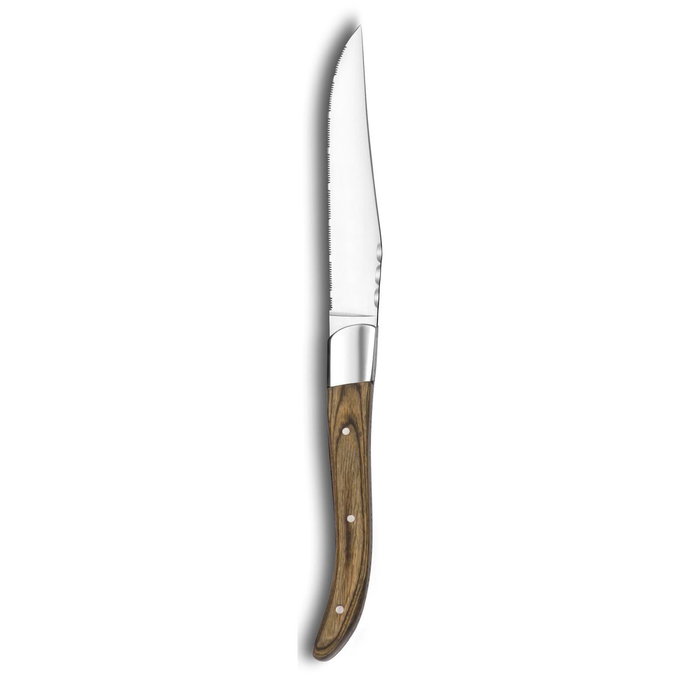 Lou Laguiole Set 6 Cuchillos Steaks Louis Marrón 23x2x1 cm