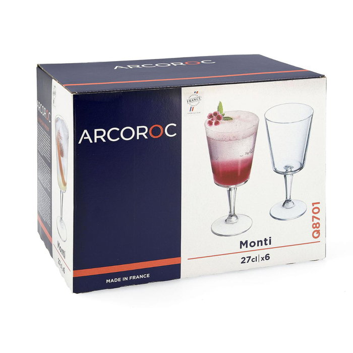 Arcoroc Juego de 6 Copas de Vino Monti 27 cL