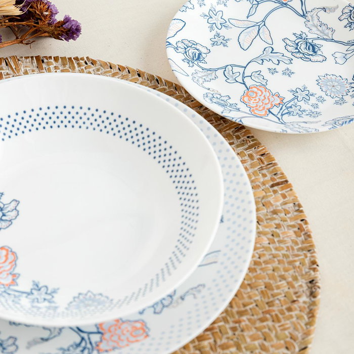 Vajilla Opal Thelma Blue Arcopal 12 Piezas - 4Personas