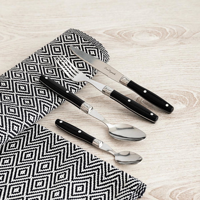 Lou Laguiole Set de 24 Cubiertos Comptoir Acero Inox y Mango PP 18-0-1,5 mm