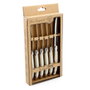 Lou Laguiole Set de 6 Cuchillos Steak Rustic Blanco con Mango PP