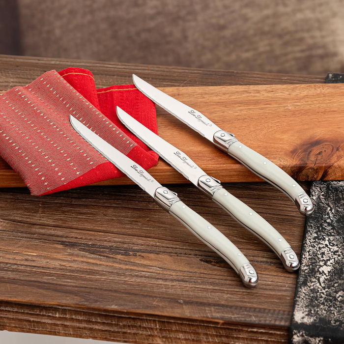 Set 6 Cuchillos Steak Inox +Mango Pp Rustic Lou Laguiole 13-0 Set 6 Cuchillos Steak Inox +Mango Pp Rustic Lou Laguiole 13-0