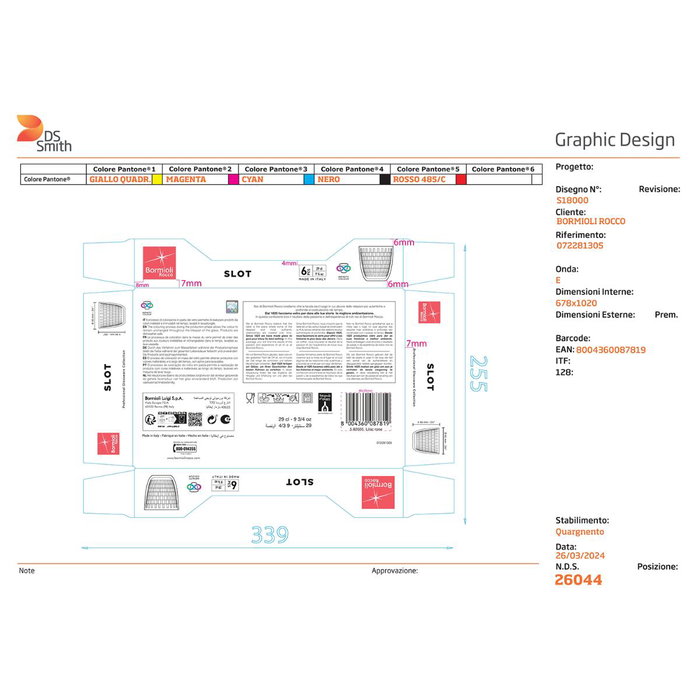 Set 6 Vasos Bajos Vidrio Slot Bormioli Rocco 29 cL Set 6 Vasos Bajos Vidrio Slot Bormioli Rocco 29 cL