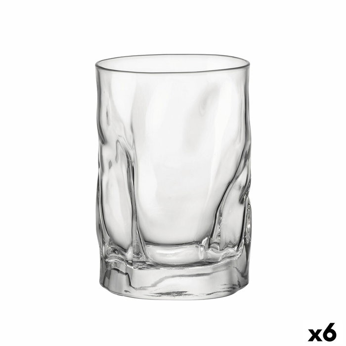 Bormioli Rocco Vaso Bajo Sorgente 30 cL (6 Unidades) transparente con relieve