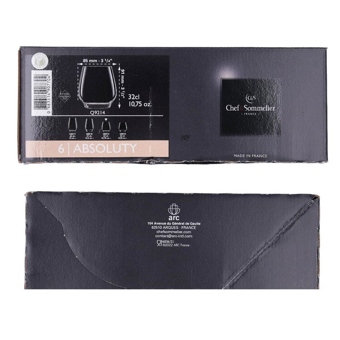 Chef & Sommelier Caja 6 Vasos Altos Krysta Absoluty 32 cL