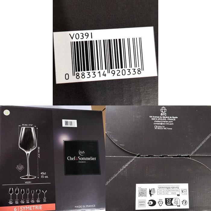 Chef & Sommelier Caja 6 Copas Vino Krysta Symetrie 45 cL Chef & Sommelier Caja 6 Copas Vino Krysta Symetrie 45 cL