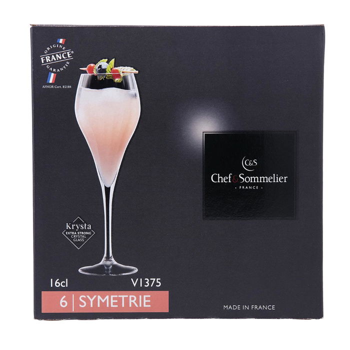 Caja 6 Copas Flauta Krysta Symetrie Chef & Sommelier 16 cL