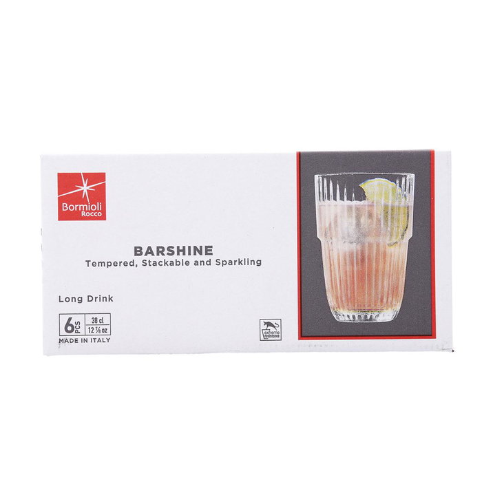 Bormioli Rocco Barshine Vasos Altos 380 ml (Pack de 6)