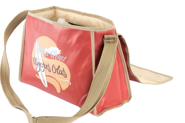 DKD Home Decor Bolso Mediterraneo Olas Surf PU Bandolera 2 Unidades 13 x 26 x 35 cm