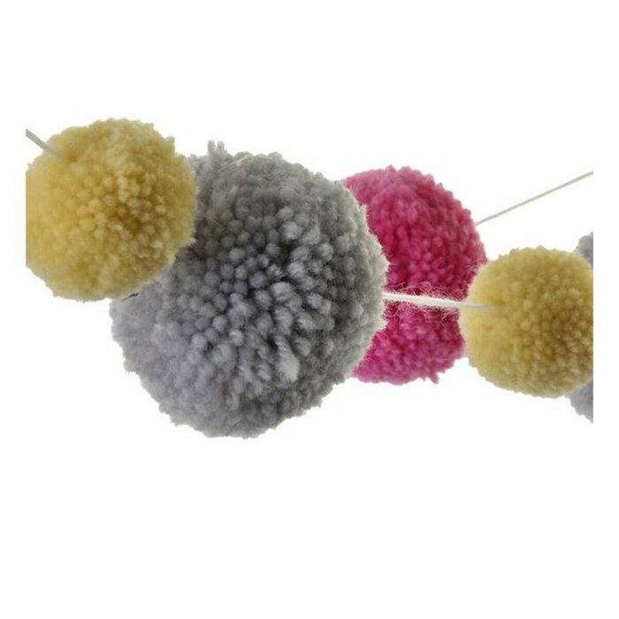 DKD Home Decor Guirnalda de Pompones de Poliéster 170x10x10 Surtido de 2 DKD Home Decor Guirnalda de Pompones de Poliéster 170x10x10 Surtido de 2