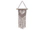 DKD Home Decor Decoración Colgante Boho Marron Claro Bambú Algodón Macramé 48 x 30 cm