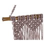 DKD Home Decor Decoración Colgante Macramé de Bambú y Algodón 30x48 cm
