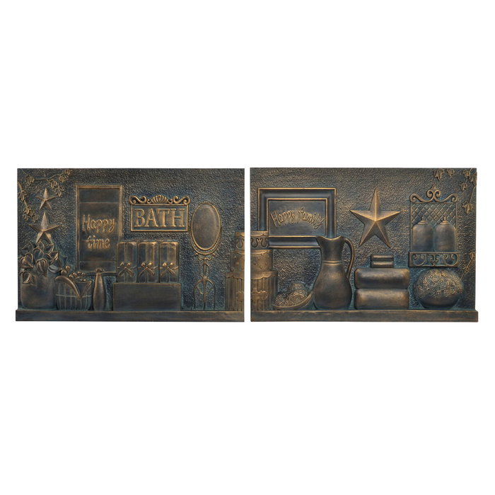 DKD Home Decor Decoración de Pared MDF Bodegón 60x4x40 surtido de 2 unidades DKD Home Decor Decoración de Pared MDF Bodegón 60x4x40 surtido de 2 unidades