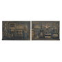 DKD Home Decor Decoración de Pared MDF Bodegón 60x4x40 surtido de 2 unidades