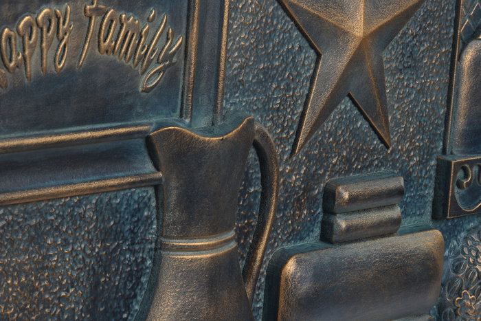 DKD Home Decor Decoración de Pared Tradicional Cobrizo 60 x 4 x 40 cm (2 Unidades)