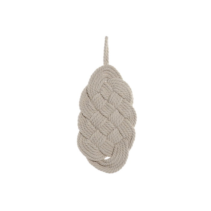 DKD Home Decor Decoración de Pared Cuerda de Algodón Trenzada Natural 33x3x67 cm
