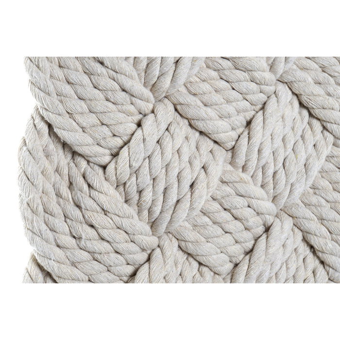 DKD Home Decor Decoración de Pared Cuerda de Algodón Trenzada Natural 33x3x67 cm