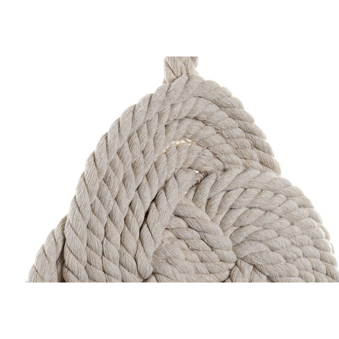 DKD Home Decor Decoración de Pared Cuerda de Algodón Trenzada Natural 33x3x67 cm