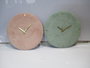 DKD Home Decor Set de 2 Relojes Velvet Poliester Rosa y Verde