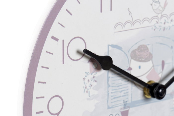 DKD Home Decor Reloj Infantil Bird Rosa Azul 24 x 3 x 24 cm (2 Unidades) MDF y Plástico