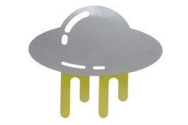 DKD Home Decor Ovni Decoracion Pared Kids Gris Verde 2 x 30 x 35 cm