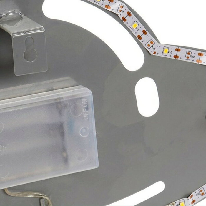 DKD Home Decor Decoración de Pared LED OVNI Gris y Verde