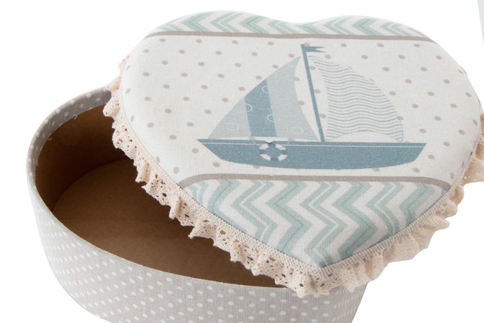 DKD Home Decor Caja Mediterraneo Set de 2 Piezas 19 x 10 x 7 cm