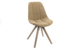 DKD Home Decor Silla de Poliéster y Algodón Marrón y Natural