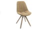 DKD Home Decor Silla de Poliéster y Algodón Marrón y Natural