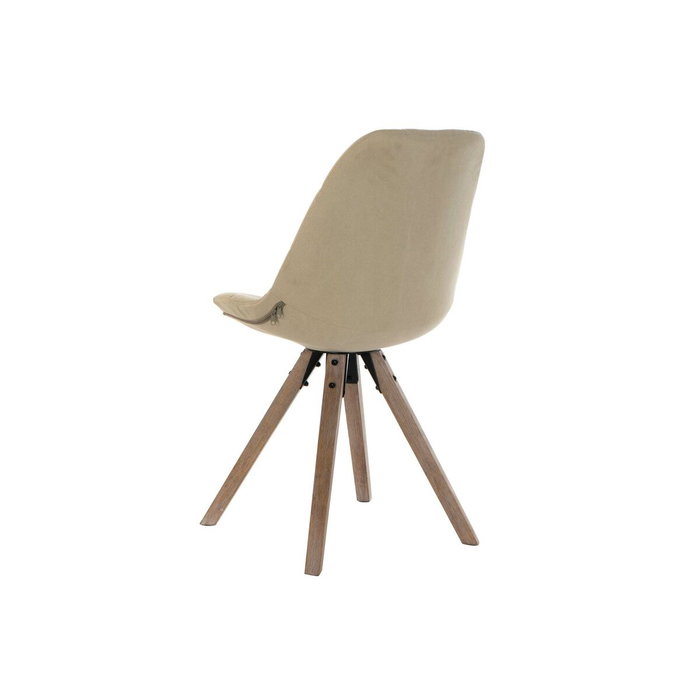 DKD Home Decor Silla de Poliéster y Algodón Beige Natural