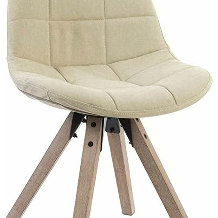 DKD Home Decor Silla de Poliéster y Algodón Beige Natural