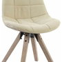 DKD Home Decor Silla de Poliéster y Algodón Beige Natural