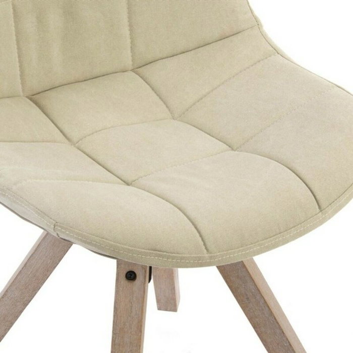 DKD Home Decor Silla de Poliéster y Algodón Beige Natural