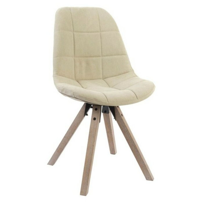 DKD Home Decor Silla de Poliéster y Algodón Beige Natural