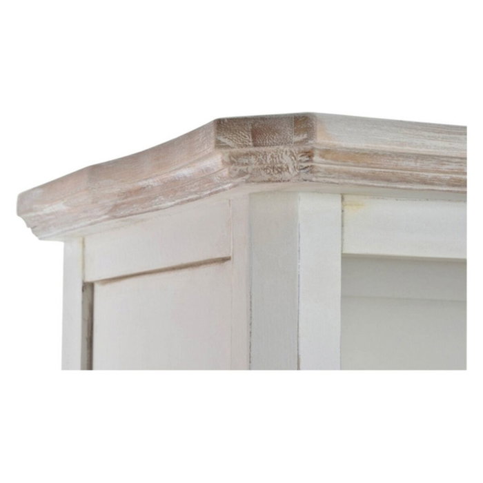 DKD Home Decor Librería Abeto Blanca con 4 Estantes y 1 Cajón