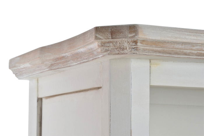 DKD Home Decor Libreria Tradicional Versalles3 Madera Abeto Blanco Natural 85 x 35 x 180 cm