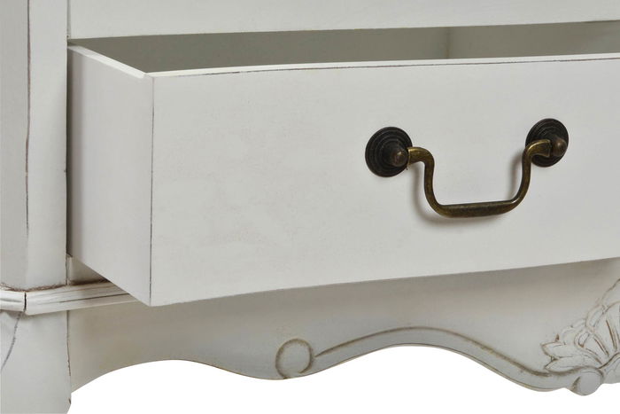 DKD Home Decor Libreria Tradicional Versalles3 Madera Abeto Blanco Natural 85 x 35 x 180 cm